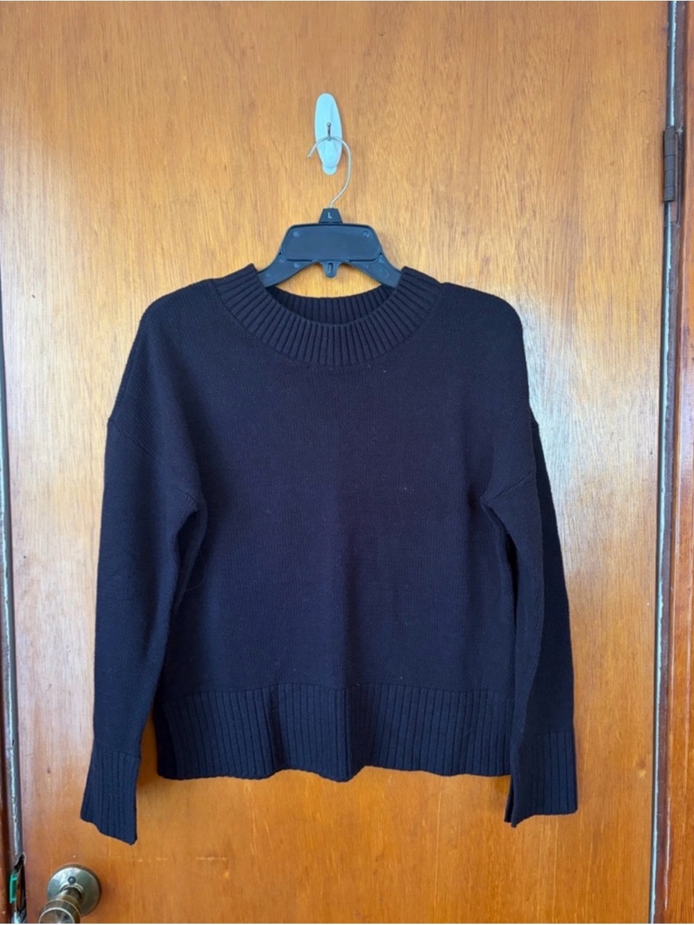 Black Crewneck Women's Sweater